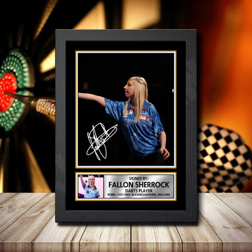 Fallon Sherrock printed autograph poster print