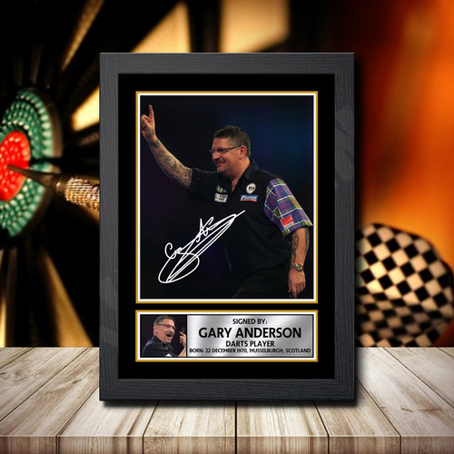 Gary Anderson printed autograph poster print