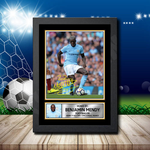 Benjamin Mendy Footballer printed autograph poster print