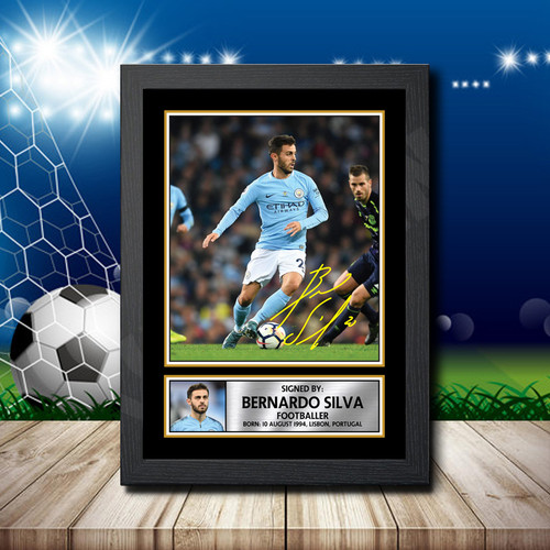 Bernardo Silva Footballer printed autograph poster print