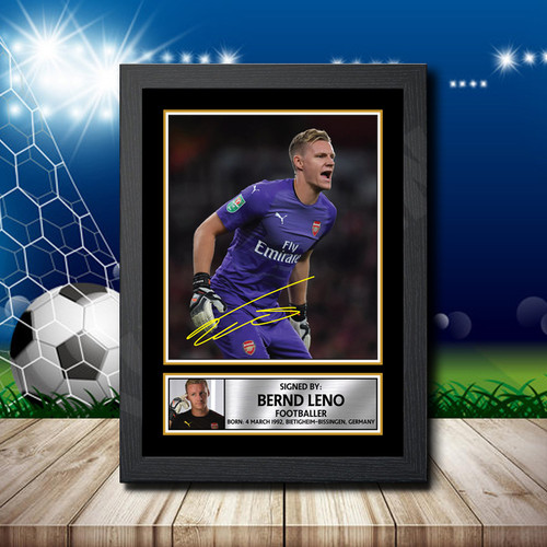 Bernd Leno Footballer printed autograph poster print