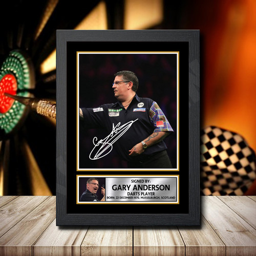 Gary Anderson Action Shot Edition printed autograph poster print