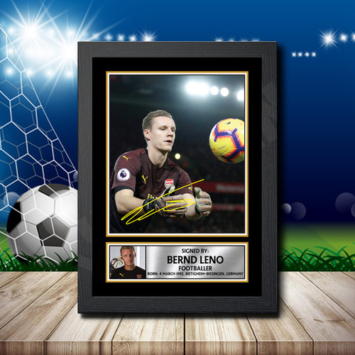 Bernd Leno 2 Footballer printed autograph poster print