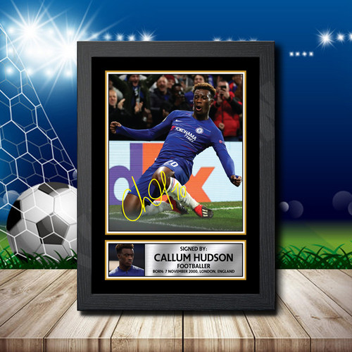 Callum Hudson Footballer printed autograph poster print