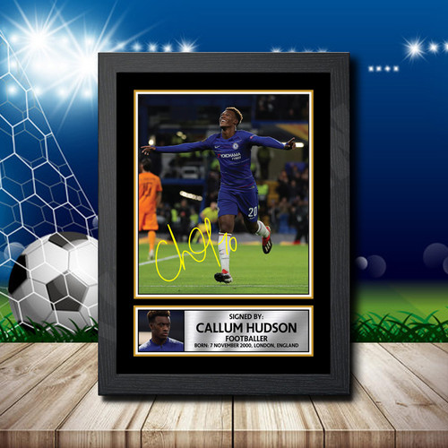 Callum Hudson 2 Footballer printed autograph poster print