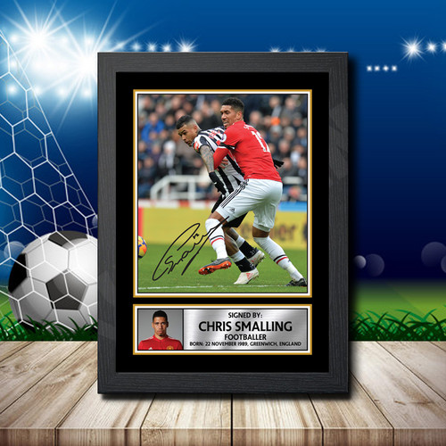 CHRIS SMALLING Footballer printed autograph poster print