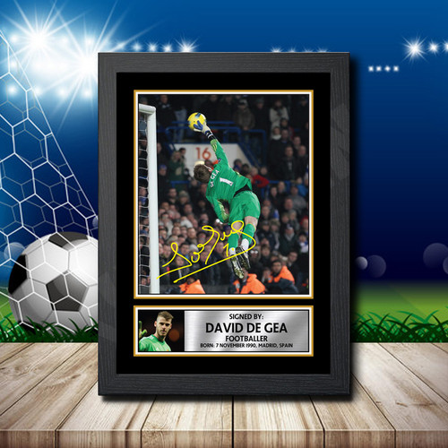 David de Gea Footballer printed autograph poster print