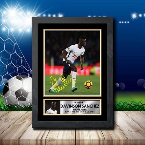 Davinson SANCHEZ 2 Footballer printed autograph poster print