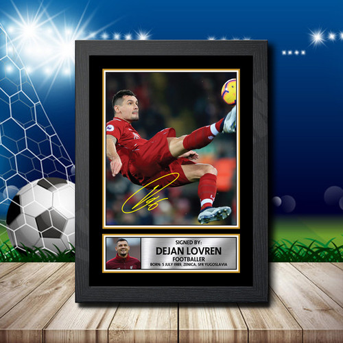 Dejan Lovren 2 Footballer printed autograph poster print