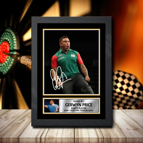 Gerwyn Price 2 printed autograph poster print