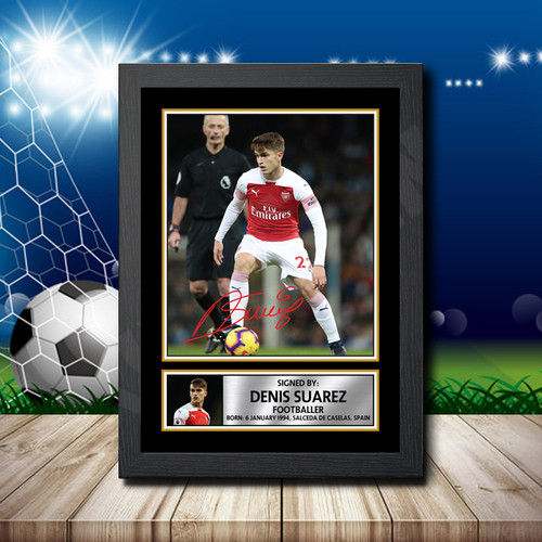 Denis Su rez Footballer printed autograph poster print