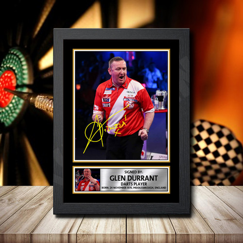 Glen Durrant printed autograph poster print