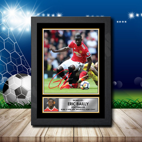 Eric Bailly Footballer printed autograph poster print