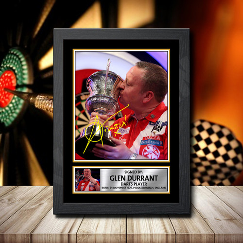 Glen Durrant printed autograph poster print