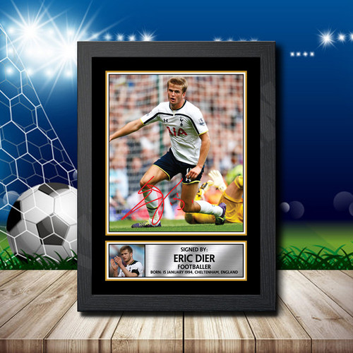 ERIC DIER 3 Footballer printed autograph poster print