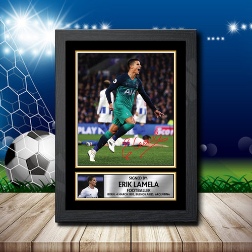 Erik LAMELA Footballer printed autograph poster print