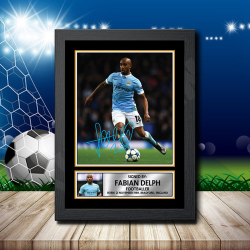 Fabian DELPH Footballer printed autograph poster print