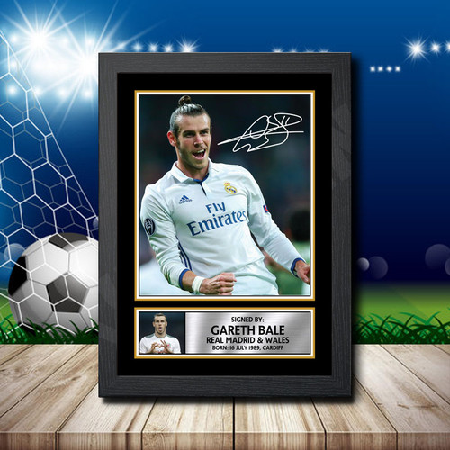 Gareth Bale Footballer printed autograph poster print