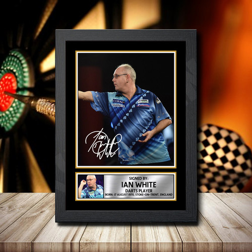 Ian White printed autograph poster print