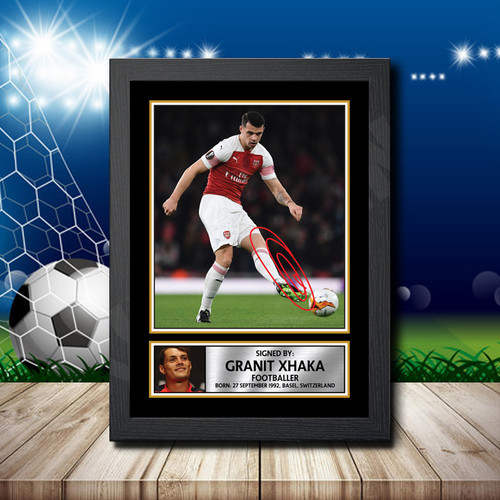 Granit Xhaka Footballer printed autograph poster print