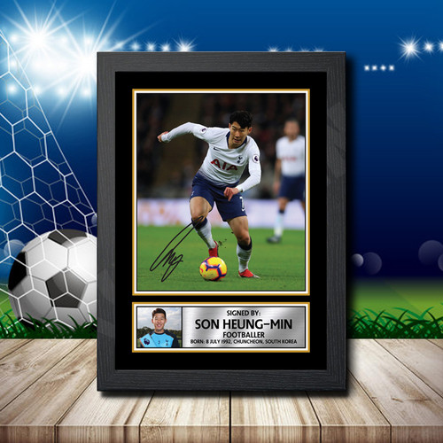 Heung-Min 2 Footballer printed autograph poster print