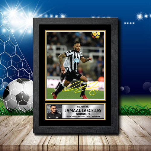 JAMAAL LASCELLES 2 Footballer printed autograph poster print