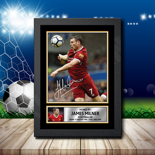 James Milner 3 Footballer printed autograph poster print