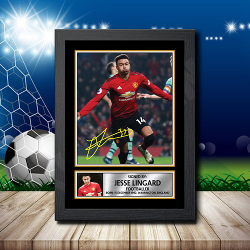 Jesse Lingard 3 Footballer printed autograph poster print