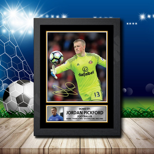 Jordan Pickford 2 Footballer printed autograph poster print