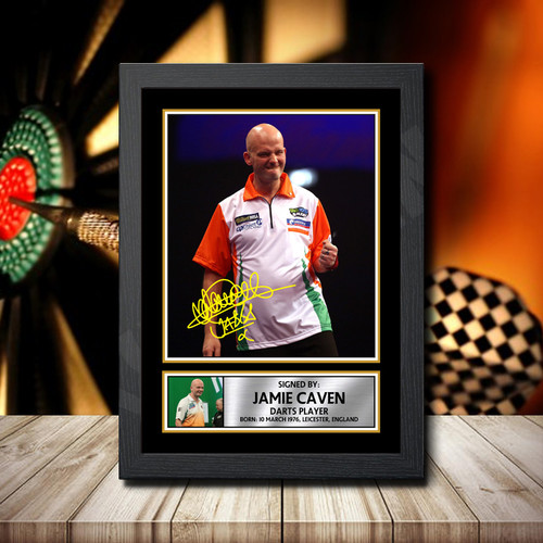 Jamie Jabba Caven Action Shot Edition printed autograph poster print