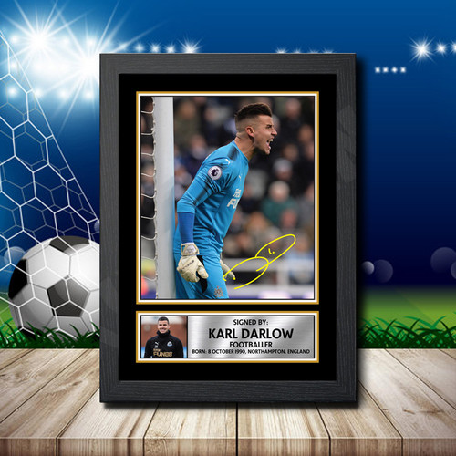 KARL DARLOW 2 Footballer Printed Autograph Poster Print Photo Signature Gift