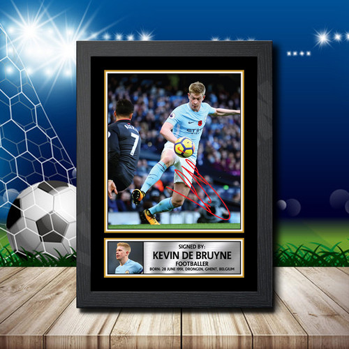 KEVIN DE BRUYNE Footballer printed autograph poster print