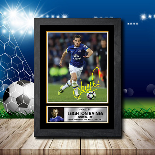 Leighton Baines 2 Footballer printed autograph poster print