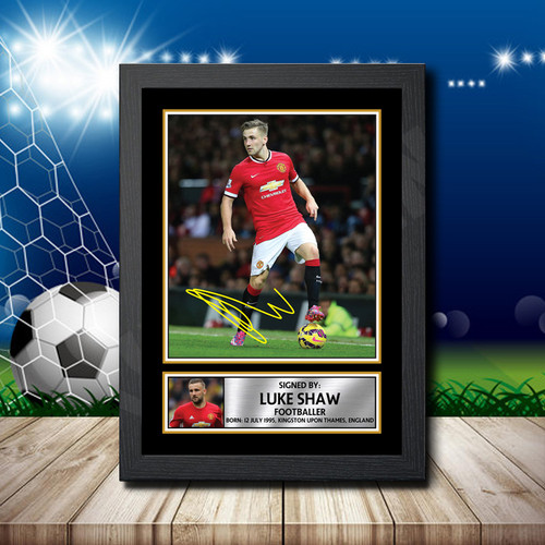 Luke Shaw 2 Footballer printed autograph poster print