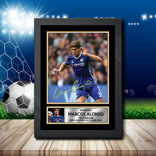 MARCOS ALONSO 3 Footballer printed autograph poster print