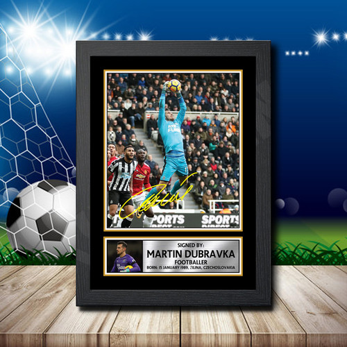 Martin D£bravka 2 Footballer printed autograph poster print