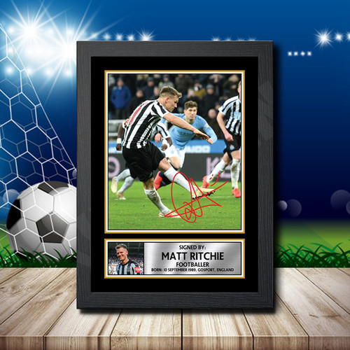 MATT RITCHIE Footballer printed autograph poster print