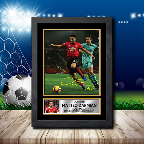 Matteo Darmian Footballer printed autograph poster print