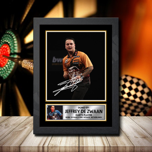 Jeffrey De Zwaan printed autograph poster print