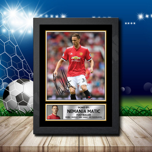 Nemanja Matic 2 Footballer printed autograph poster print