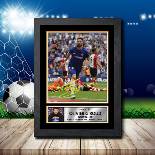 OLIVIER GIROUD 2 Footballer printed autograph poster print