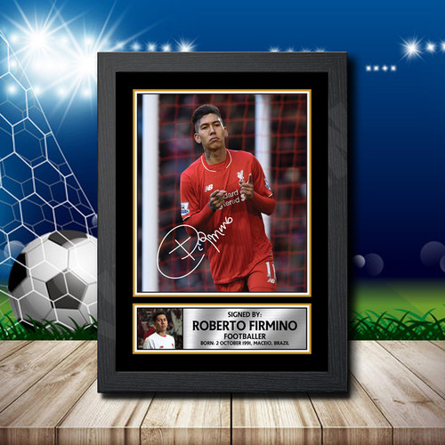 ROBERTO FIRMINO Footballer printed autograph poster print