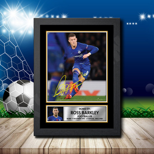 ROSS BARKLEY Footballer printed autograph poster print