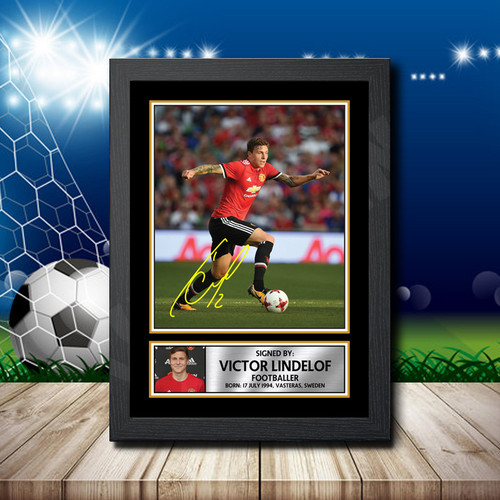 Victor Lindelof Footballer printed autograph poster print