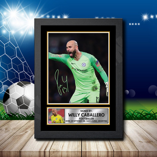 WILLY CABALLERO Footballer printed autograph poster print