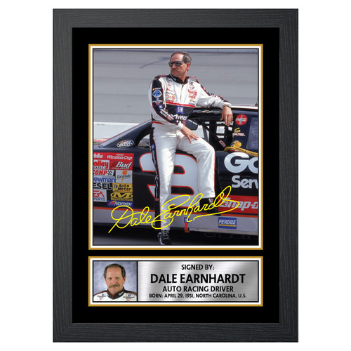 Dale Earnhardt Motor Racer printed autograph poster print