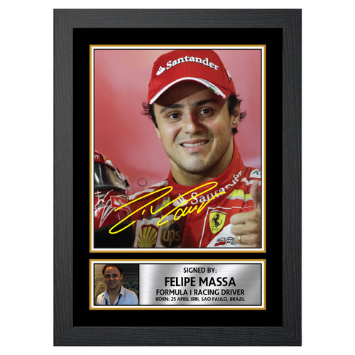 Felipe Massa Motor Racer Printed Autograph Poster Print Photo Signature Gift