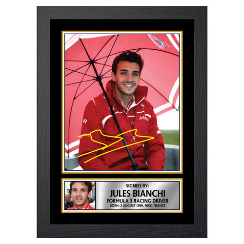 Jules Bianchi M510 Motor Racer Printed Autograph Poster Print Photo Signature Gift