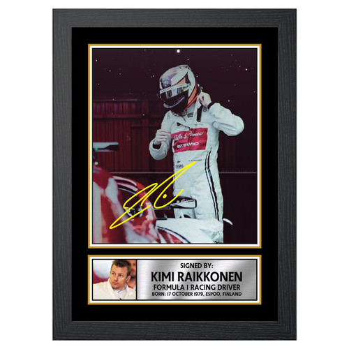 Kimi Räikkönen M514 Motor Racer Printed Autograph Poster Print Photo Signature Gift