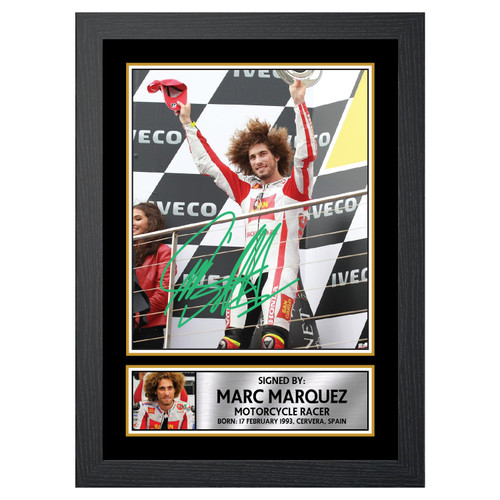 Marco Simoncelli Motor Racer Printed Autograph Poster Print Photo Signature Gift
